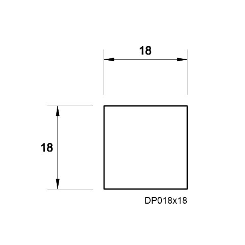 18x18mm Design Pine 21 Lengths DAR Sq. Edge