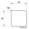 42x42mm Design Pine DAR Pencil Round Edges 5.4m