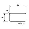 90x42mm Design Pine DAR Pencil Round Edges 5.4m