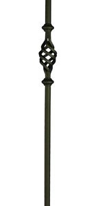 16mmØ Single Cage Wrought Iron Baluster