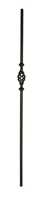 16mmØ Single Cage Wrought Iron Baluster