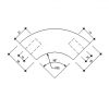 Ezirail 50mmØ 90° Bend (55mm Radius) AMERICAN OAK