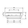 115mm Scallopped Top Post Cap Maple