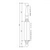 Roof Finial 57x57mm Turned 680mm
