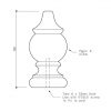 65mmØ Windsor Fence Post Capital