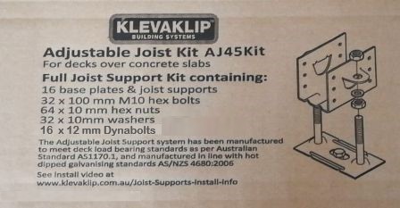 Klevaklip Adjustable Joist Support Kit