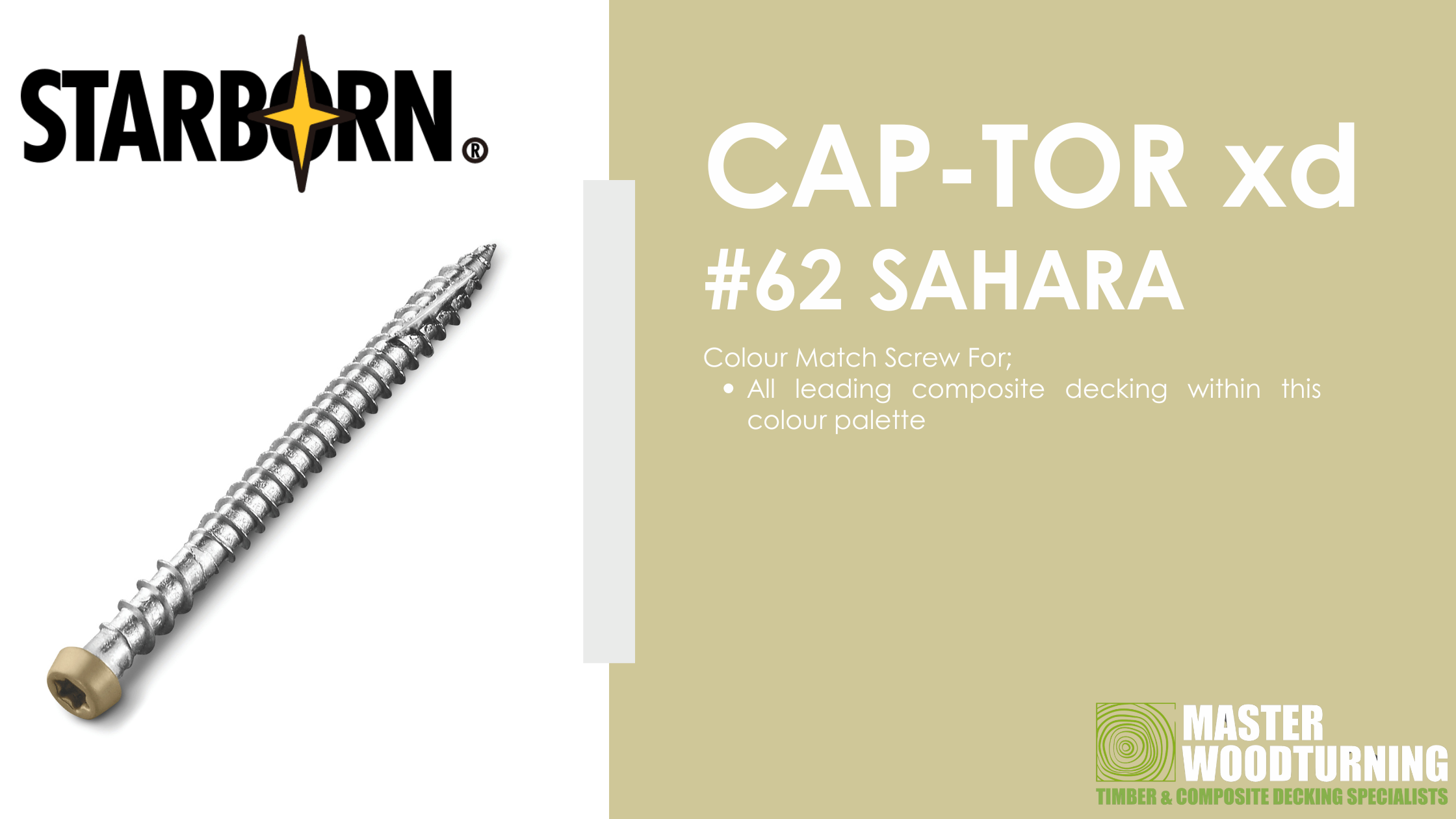 Starborn Colour Match Screws #62 SAHARA