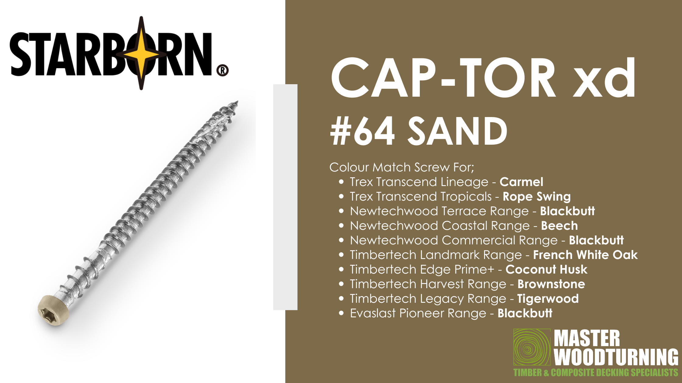 Starborn Colour Match Screws #64 Sand