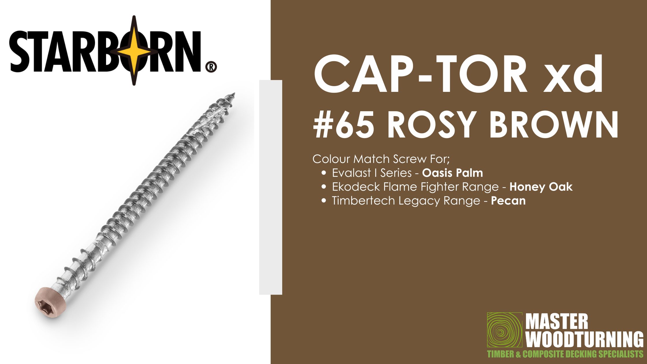 Starborn Colour Match Screws #65 Rosy Brown