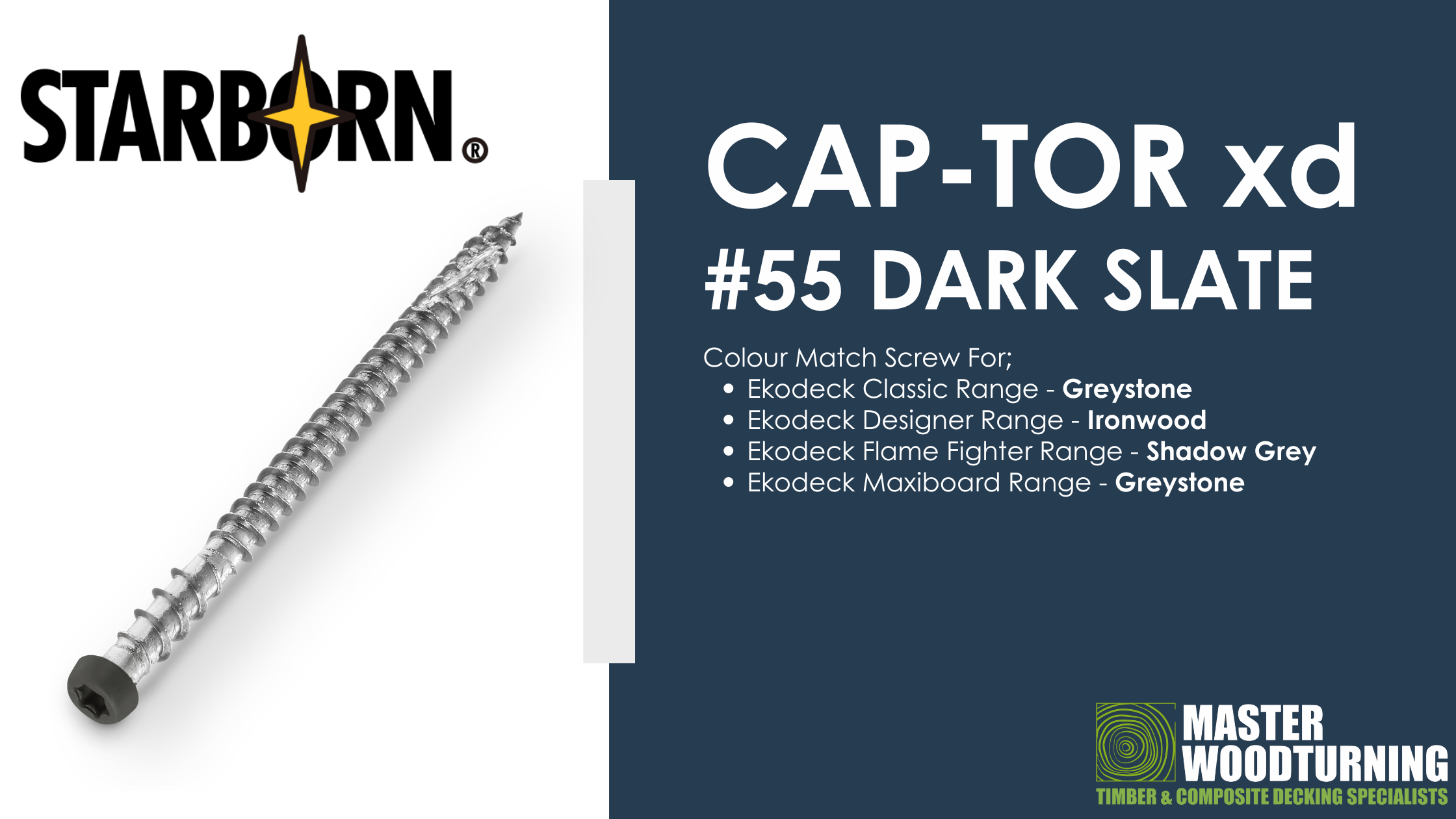 Starborn Colour Match Screws #55 Dark Slate