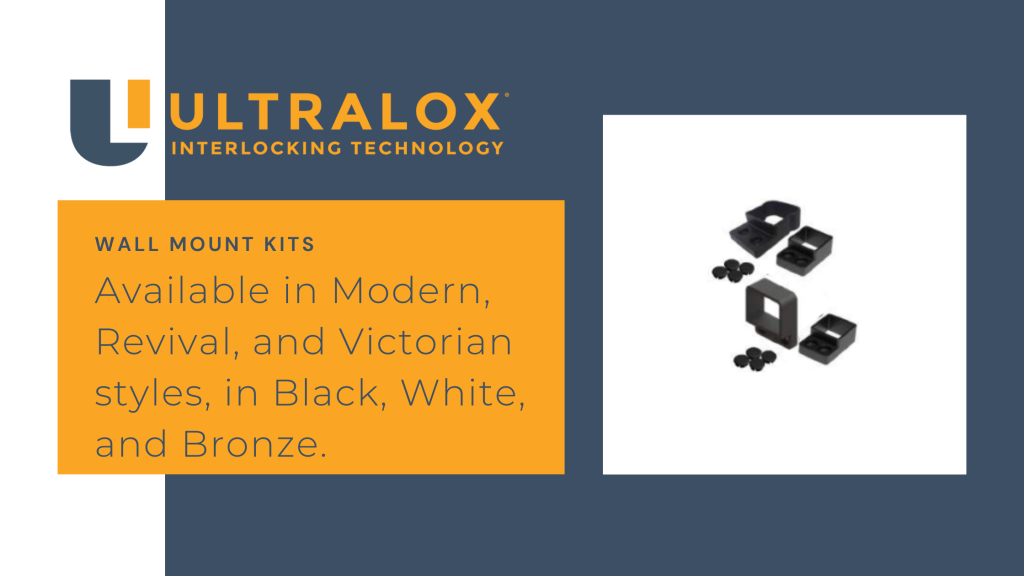 The Ultralox Wall Mount Kits are designed for durability and ease of installation, offering a strong and stable connection for railing systems that require wall-mounted support. Whether used for balconies, staircases, or deck perimeters, these kits ensure a professional and secure attachment to solid surfaces. Each kit is available in three distinct styles to match different architectural aesthetics: Modern Wall Mount Kit – A sleek, contemporary design for a clean and minimalist look. Revival Wall Mount Kit – A neoclassical blend of classic and modern styles. Victorian Wall Mount Kit – A traditional, timeless design for a classic aesthetic. Manufactured from premium aluminium and finished with a durable powder coating, these kits are weather-resistant and low-maintenance, ensuring longevity and a polished appearance. To proceed with your selection, choose the desired style and colour to match your Ultralox railing system. Key Features: Available in Modern, Revival, and Victorian styles to suit different railing designs. Finished in Black, White, or Bronze for a seamless, coordinated look. Provides a secure connection for attaching railing sections to walls or columns. Manufactured from high-quality aluminium for strength and durability. Powder-coated finish for corrosion resistance and long-lasting protection. Compatible with Ultralox railing components, ensuring a cohesive installation. 📌 Important Note: Customers must select the preferred style and colour before proceeding with their order. 🔹 Order now and ensure a secure, stylish wall-mounted railing system with Ultralox Wall Mount Kits! Ultralox Wall Mount Kits 