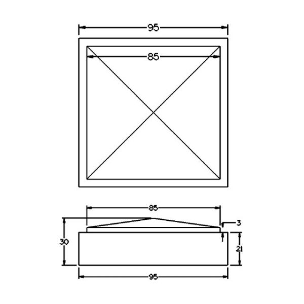 Pyramid Pine Architrave Block - Image 2