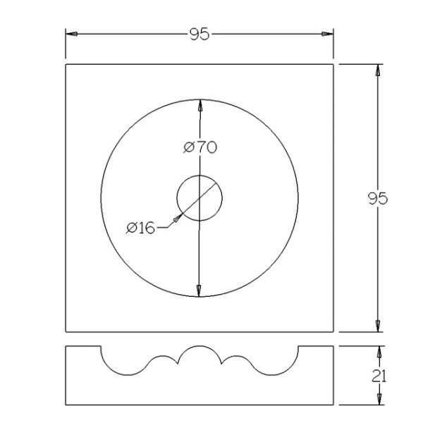 Rosette Pine Architrave Block - Image 2