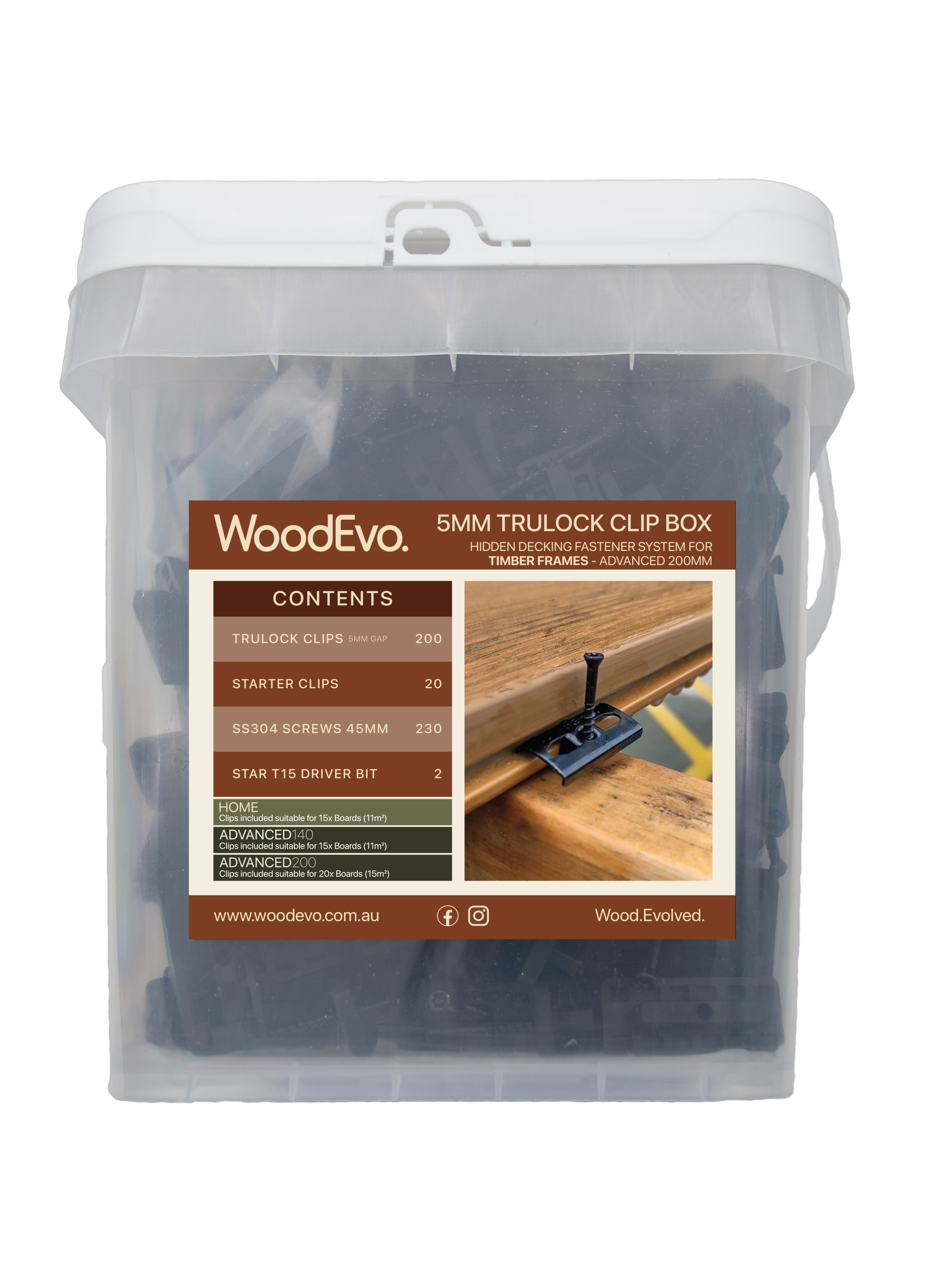 WOODEVO TruLock Clip Box - Timber