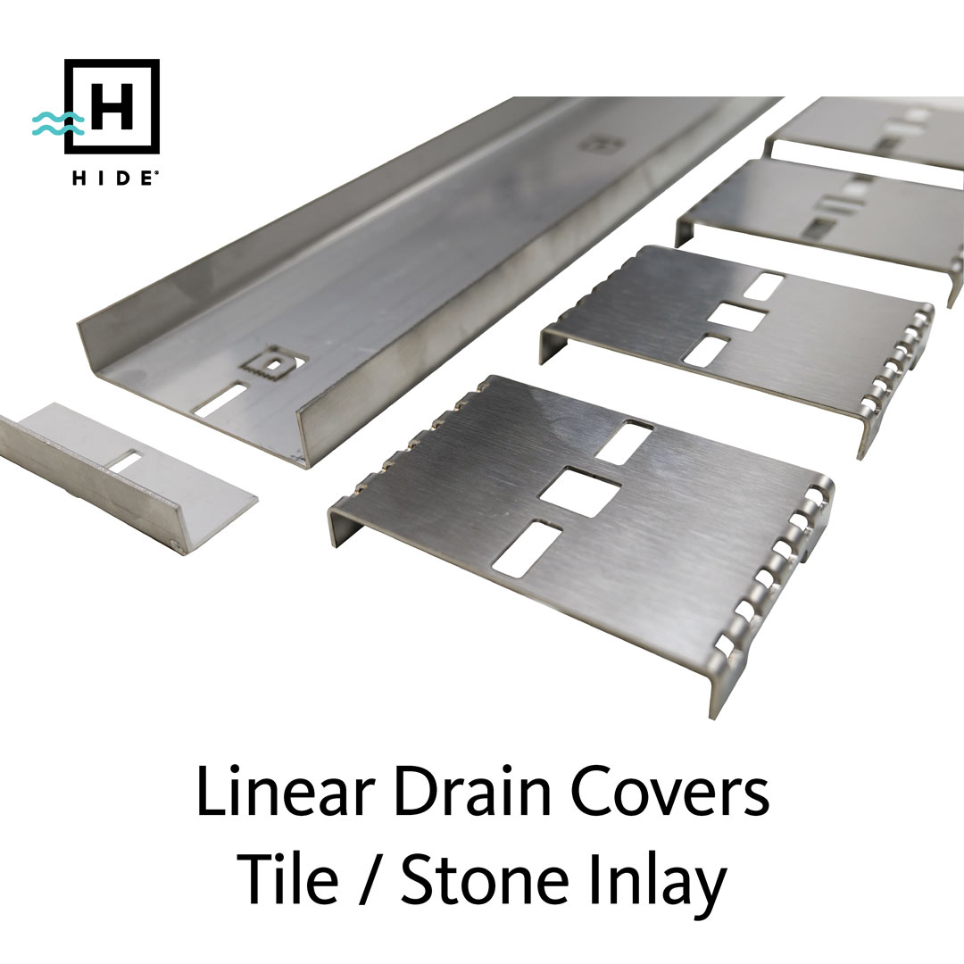 HIDE Tile Inlay Linear Drain Covers