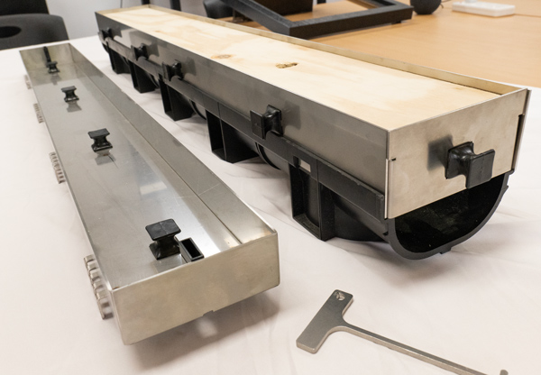 HIDE concrete linear drain cover