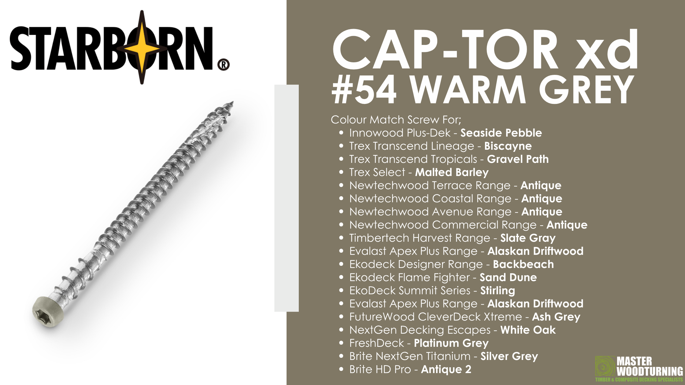 Starborn Trex Colour Match Screws (1)