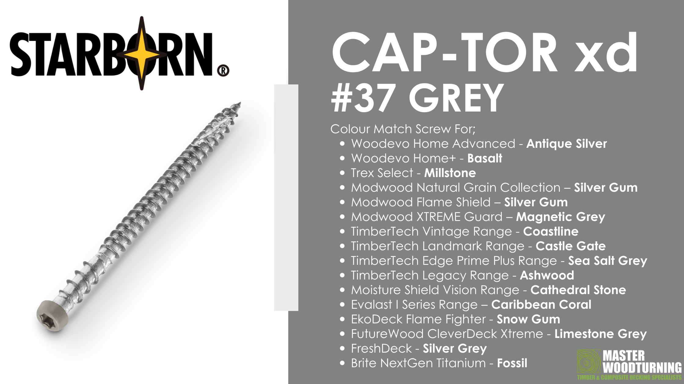 Starborn Trex Colour Match Screws
